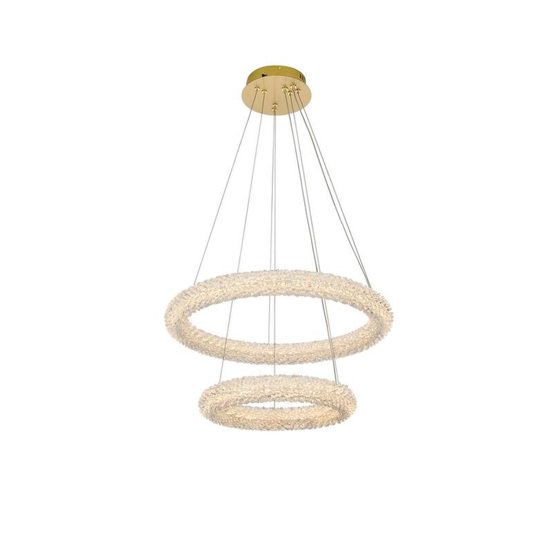Indigo Home 24 inch Adjustable LED Chandelier - Satin Gold