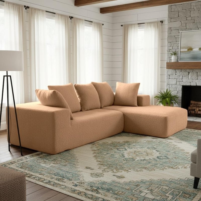 Modular Compressed Couch L-shaped Sectional Sofa with Chaise