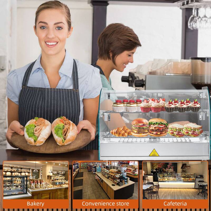 22 Inch 2-Tier Commercial Food Warmer, 1.5 cu. ft.