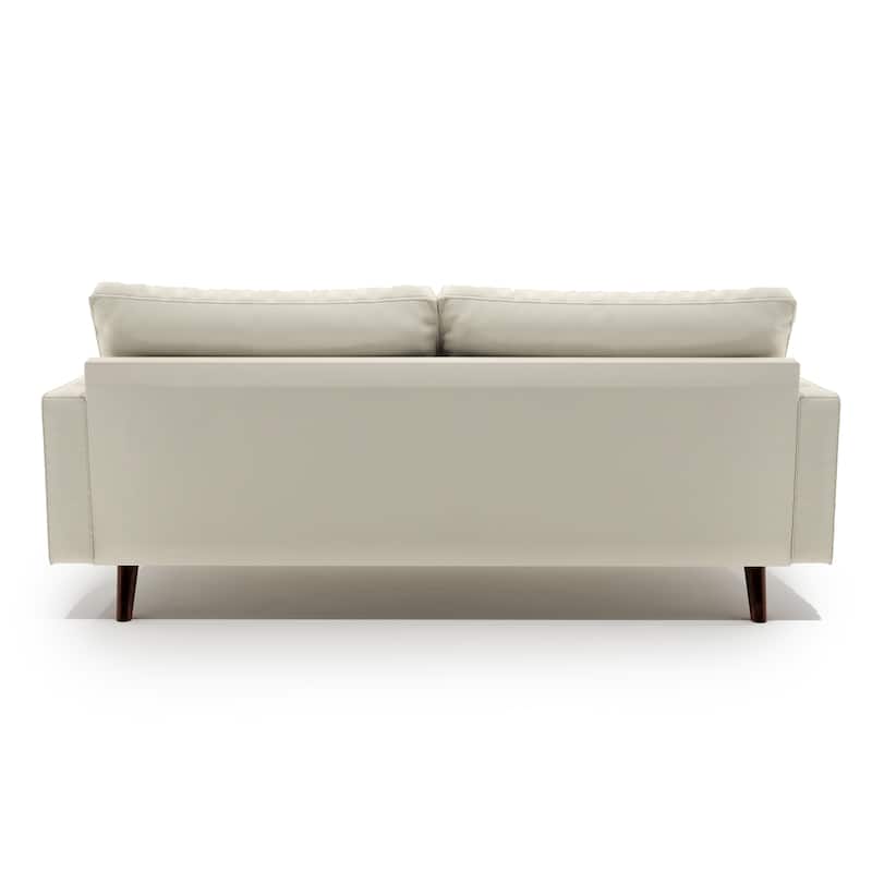 US Pride Faux Leather Mid-century Modern Sofa