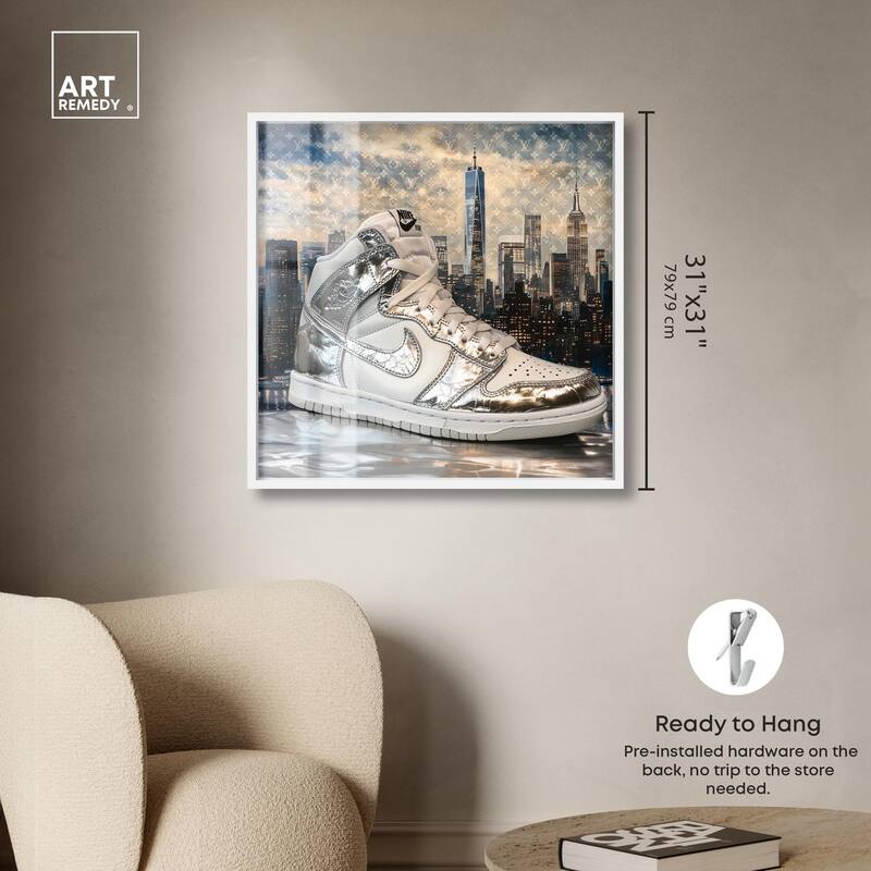 NYC Metallic Sneaker Shadowbox by Art Remedy