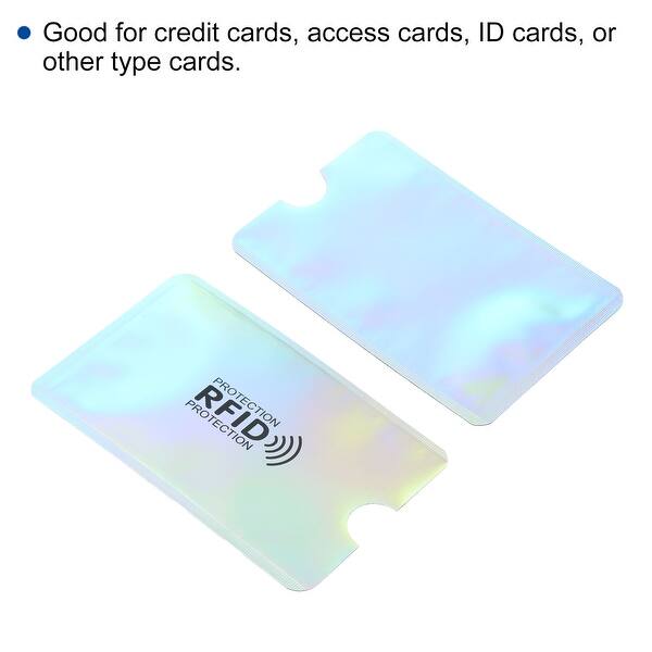 RFID Blocking Credit Card Sleeves Protector Holder Laser Silver 30Pcs - Bed  Bath & Beyond - 36959492