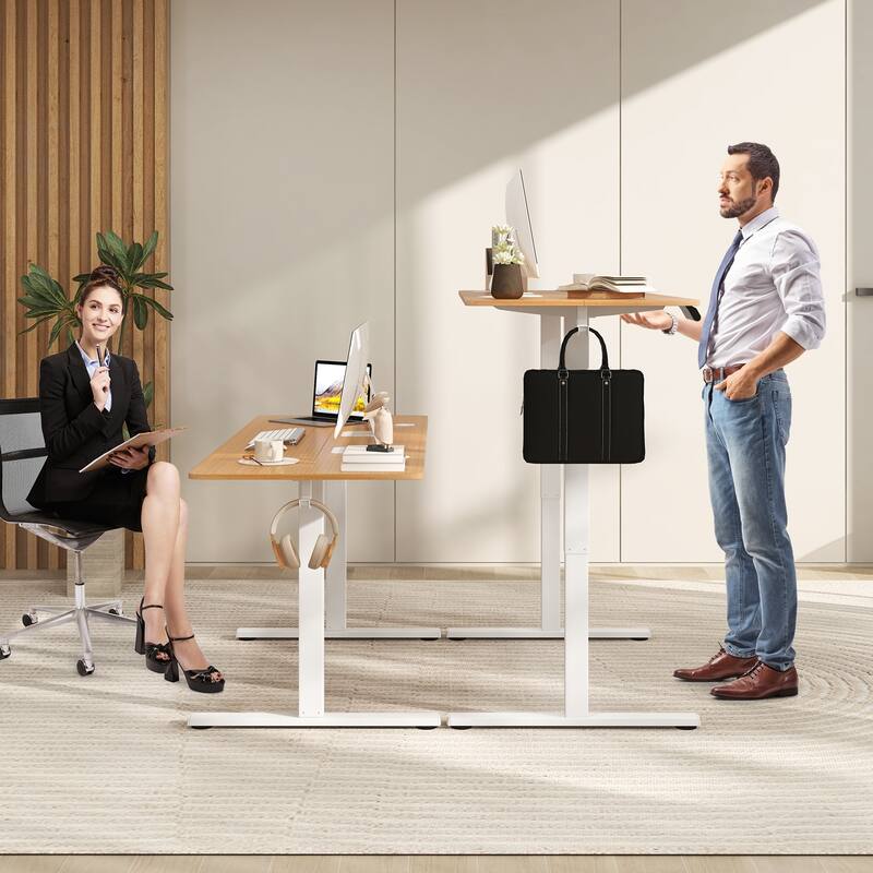 Electric Standing Desk with Memory Heights and Cable Management