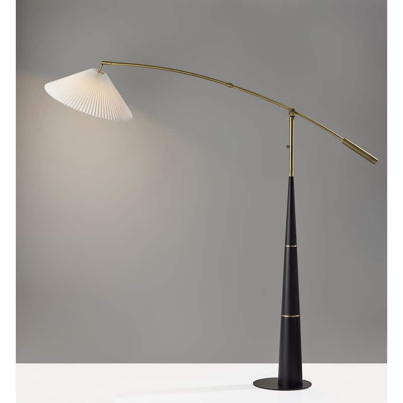 Leroy Arc Lamp - Black & Antique Brass
