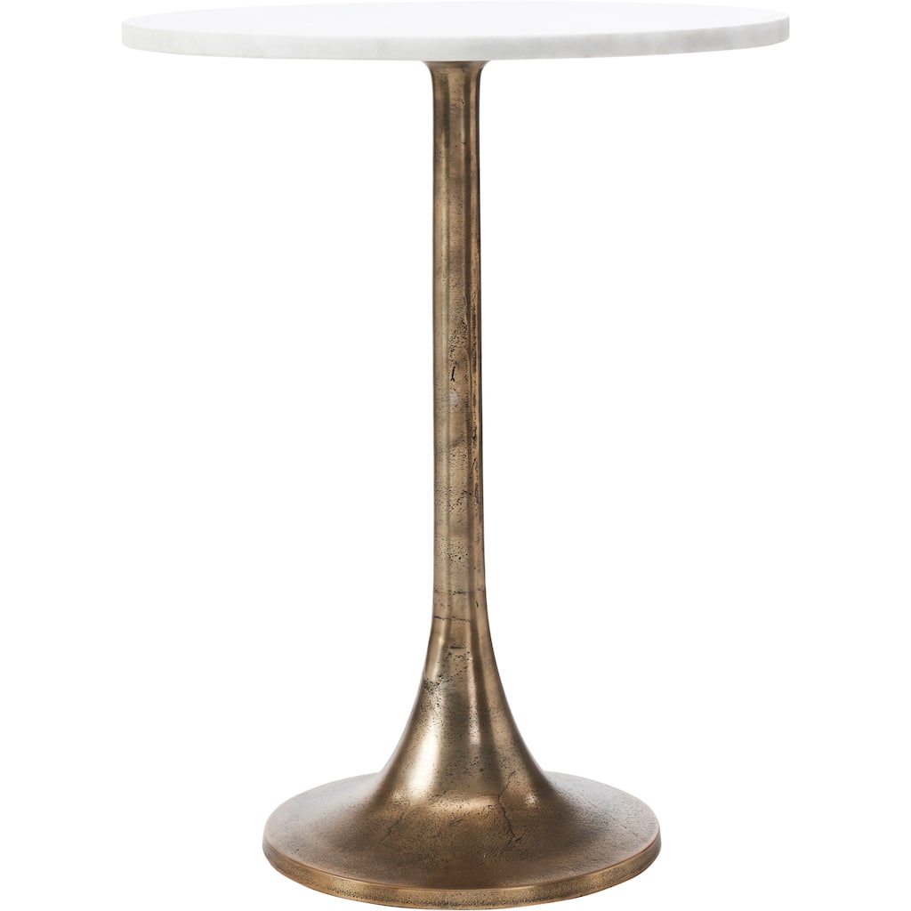 Renwil Amalya Indoor Aluminum Table, Antique Brass