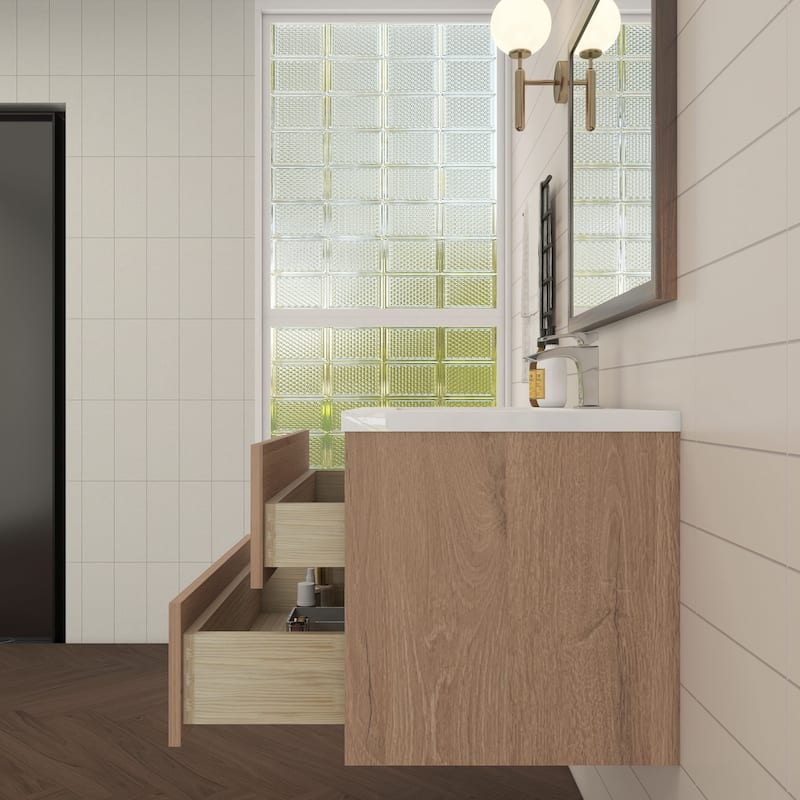 Victoria 30'' Wall-mounted Vanity with Reinforced Acrylic Sink - 29.5