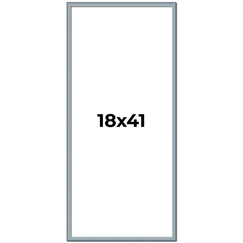 18x41 Frame Rustic Sky Blue Solid Wood Picture Frame | 0.75 Inch