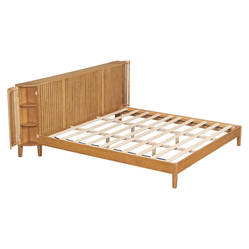 Christopher Knight Home - Theodosia Solid Wood Bedframe with Headboard