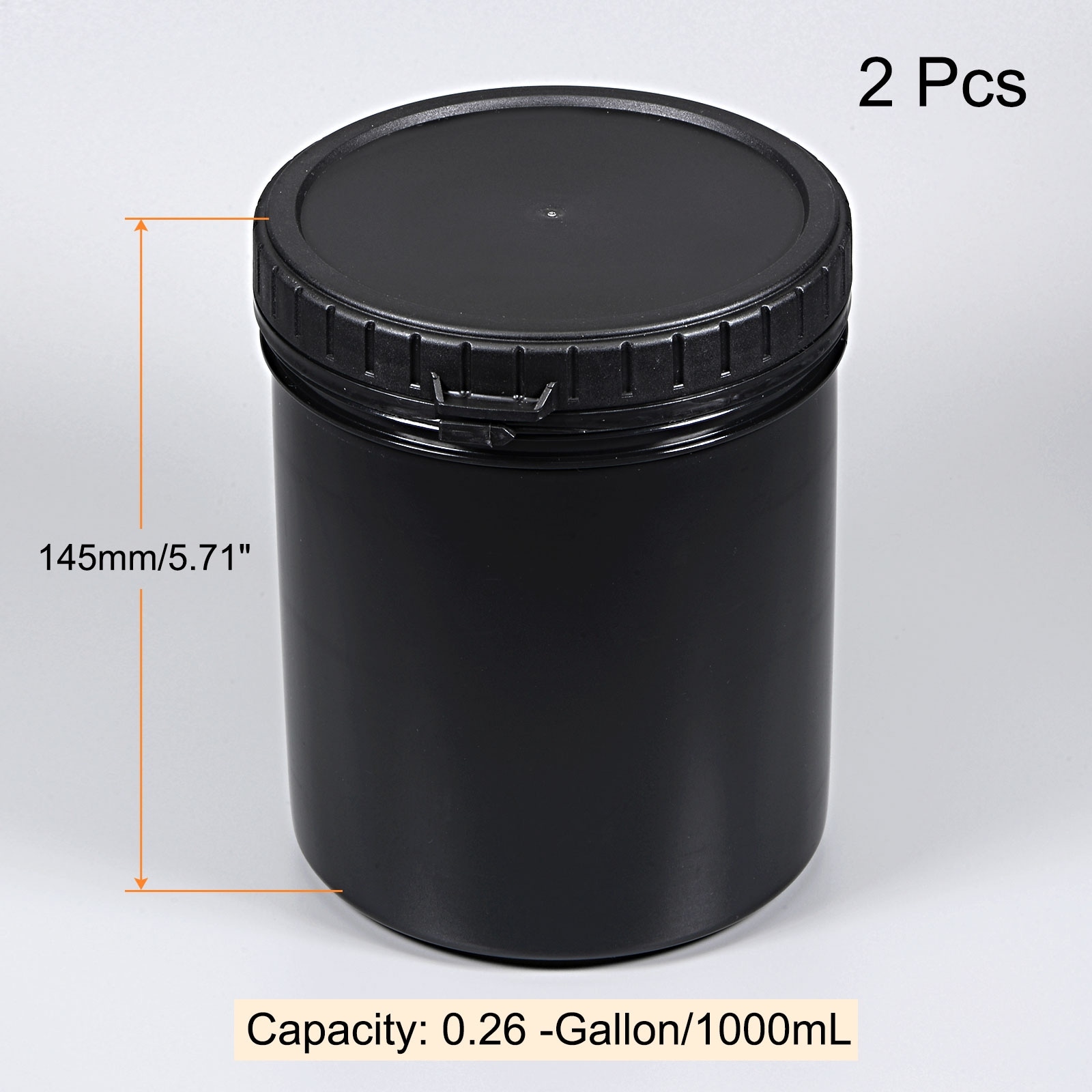 Plastic Paint Pail with Sealing Strip Lid Seal Storage Container 2Pcs