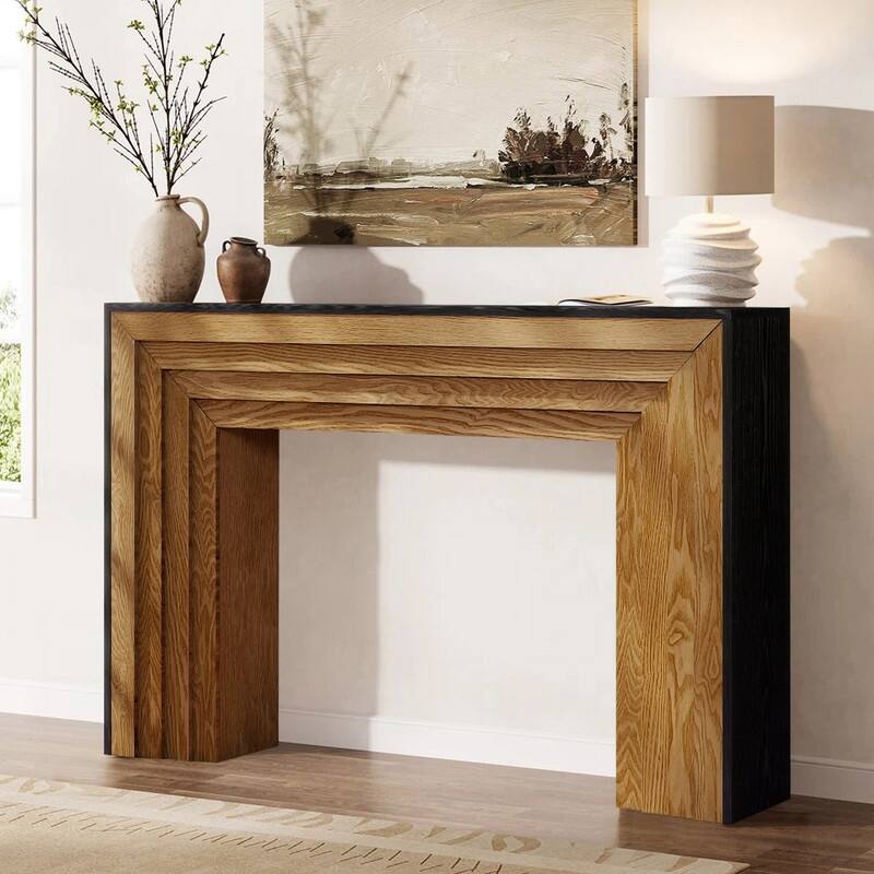 Rustic Wood Console Table for Entryway or Living Room Use