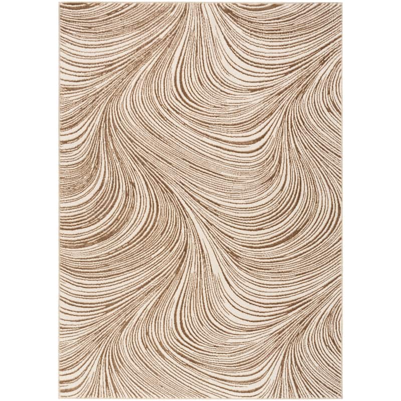 DKNY Central Park West Indoor only Abstract Glam Area Rug - Beige/Brown - 5' 3" x 7' 3" - Rectangle
