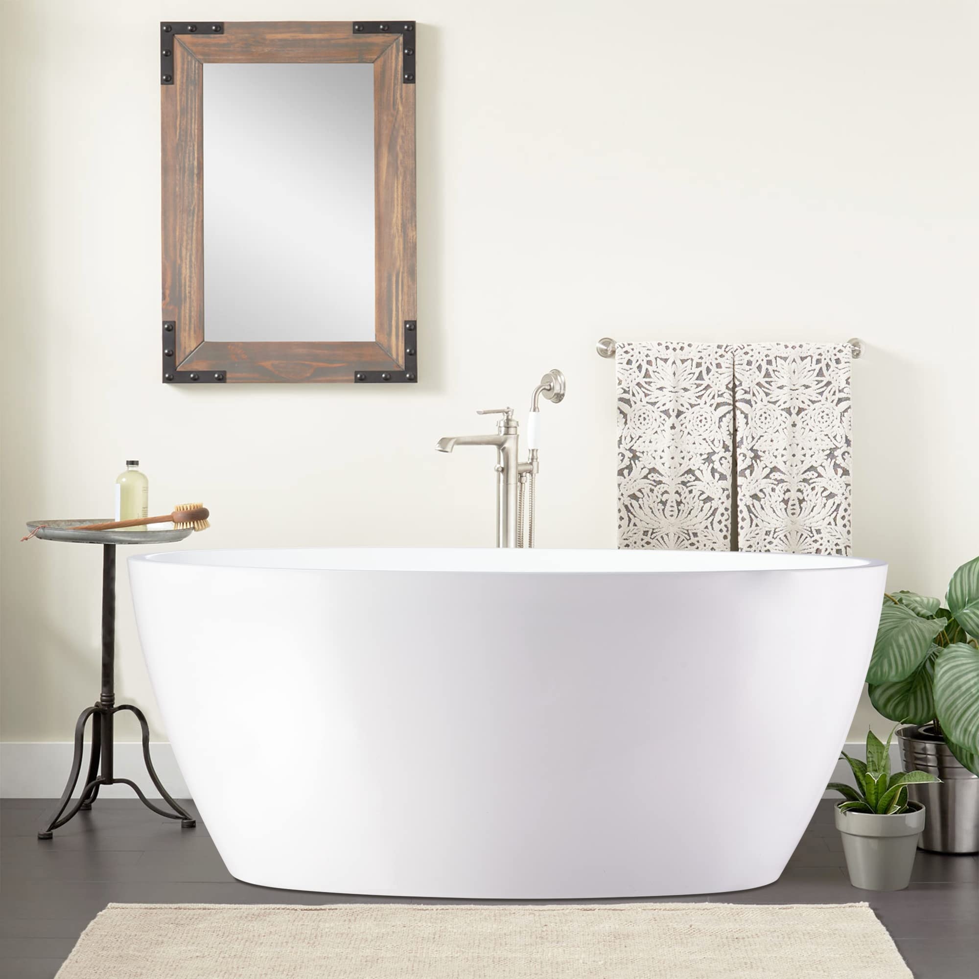Acrylic freestanding best sale soaking tub