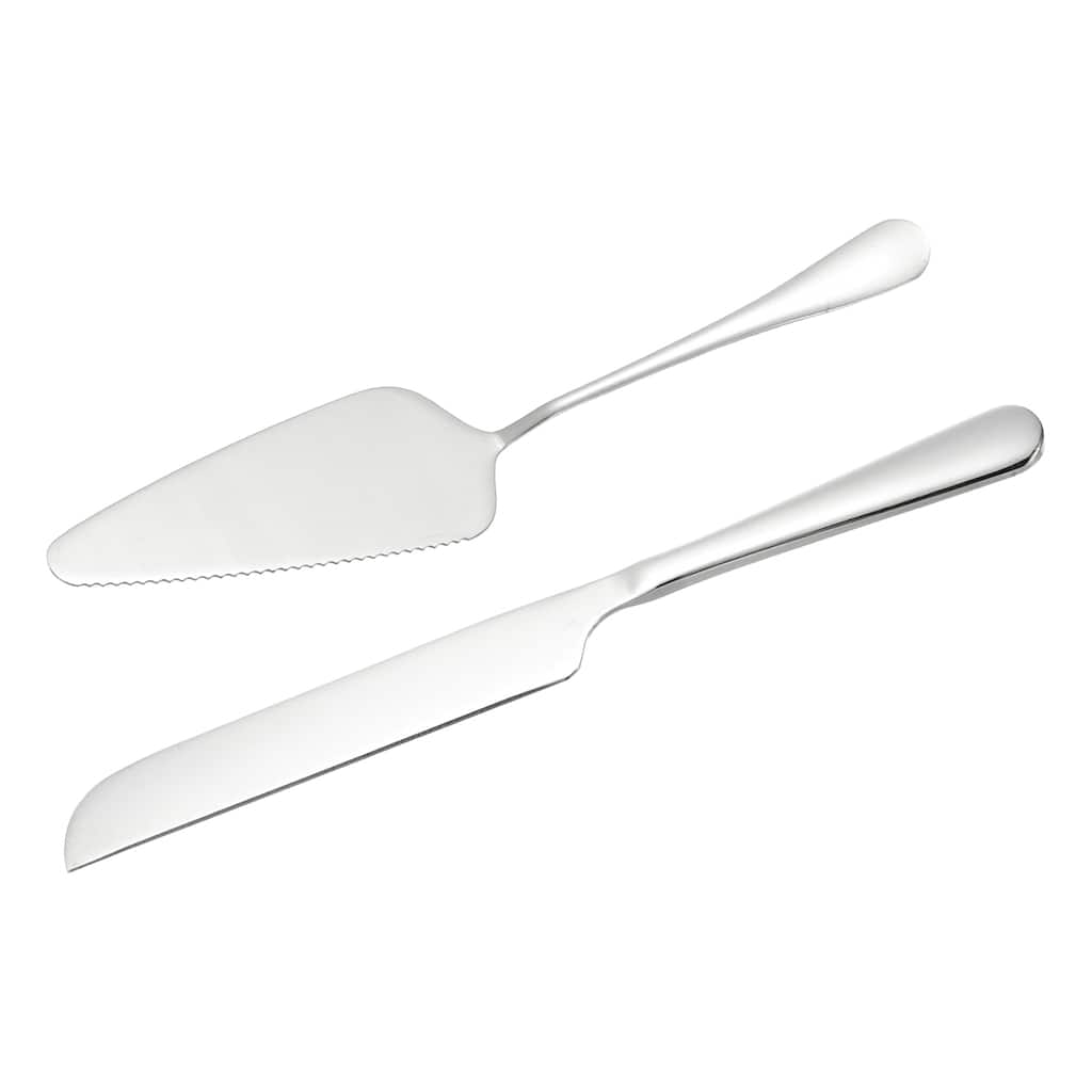 Wedding Cake Knife and Server Set, Cake Cutting Set 10.6/9 Inch