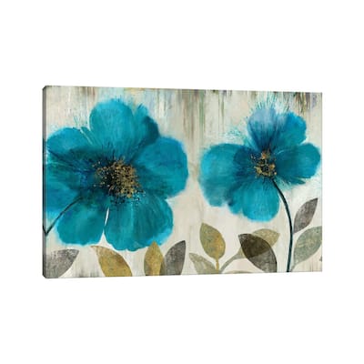iCanvas "Teal Flowers" by Asia Jensen Canvas Print