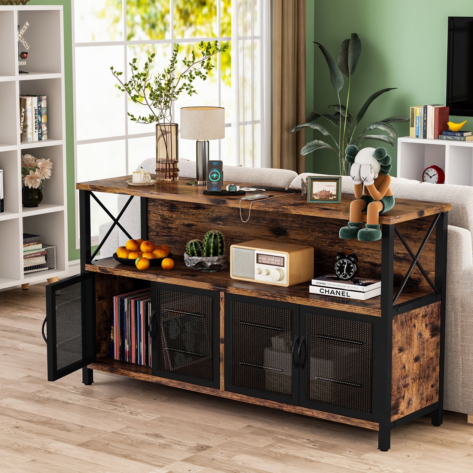 Dining Room Sideboard Buffet Cabinet with Power Outlet and USB Port Living Room Console Table for Kitchen Hallway N A On Sale Bed Bath Beyond 40578773