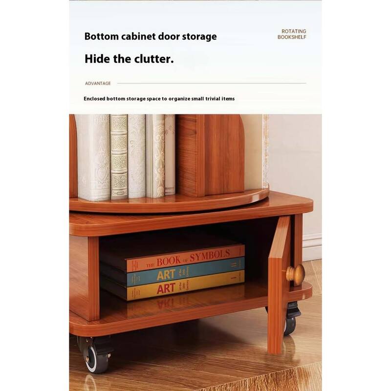 360 Display Corner Bookshelf for Small Space