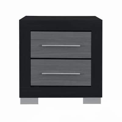 BLACK and GREY NIGHTSTAND
