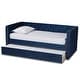 preview thumbnail 8 of 23, Larkin Modern Velvet Fabric Upholstered Daybed with Trundle