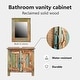 preview thumbnail 5 of 8, vidaXL Bathroom Vanity Cabinet with Mirror, Reclaimed Solid Wood