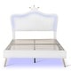 preview thumbnail 34 of 68, Modern Upholstered Princess Bed with Crown Headboard