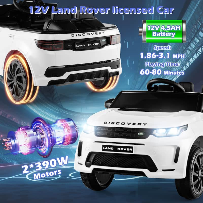 Gymax 12V Kids Ride On Car Licensed Land Rover Electric Vehicle w/