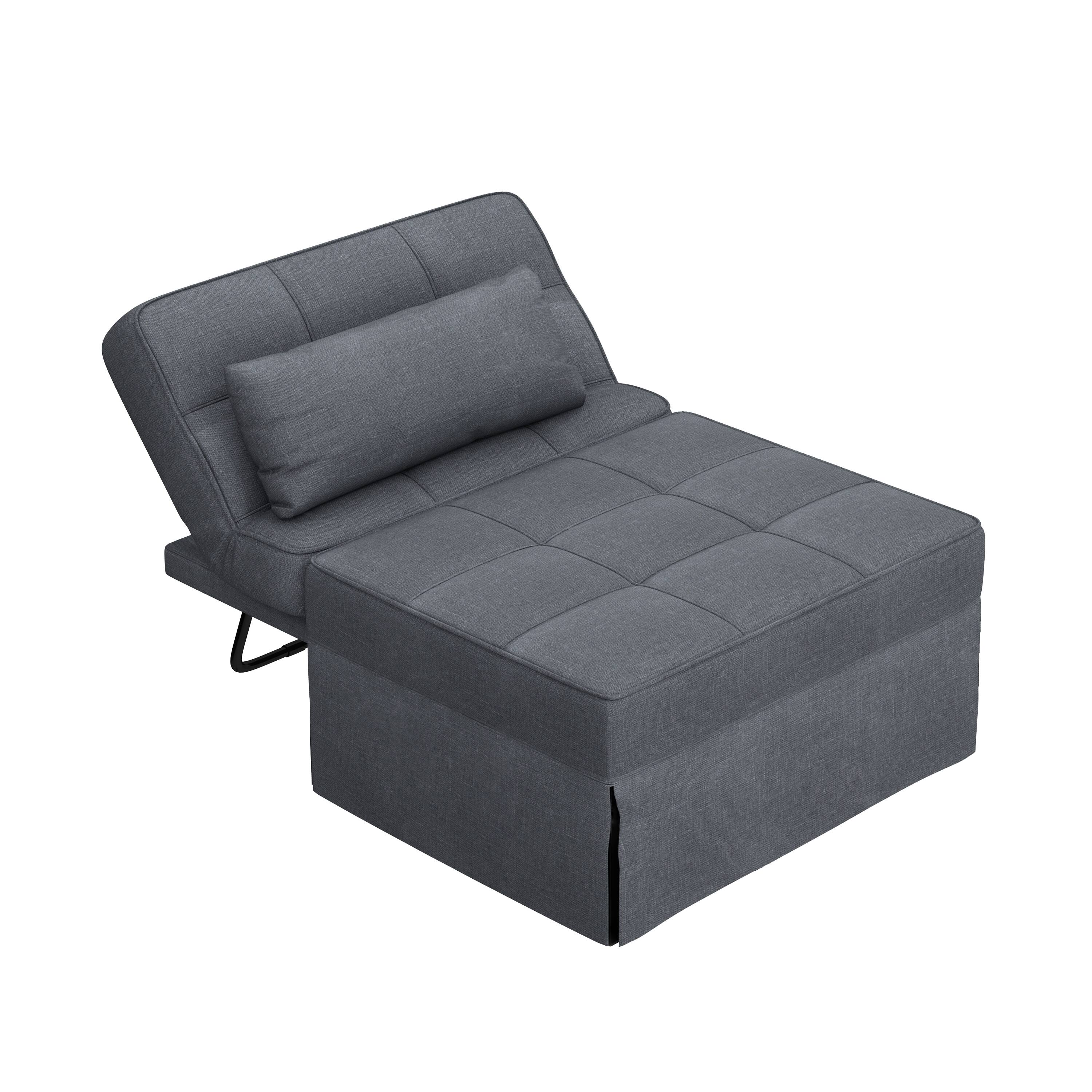 Sofa Bed, 4 in 1 MultiFunction Folding Ottoman Breathable Linen Couch