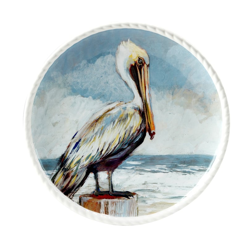 Certified International Shorebirds 8.5" Salad/Dessert Plates, Set of 4 - 8.5" x 8.5"