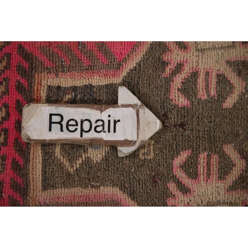 Tribal Meshkin Persian Vintage Runner Rug Handmade Wool Carpet - 3'8" x 10'9"