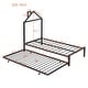 preview thumbnail 10 of 91, Metal Twin Platform Bed with Pull-Out Trundle, House-Shaped Design