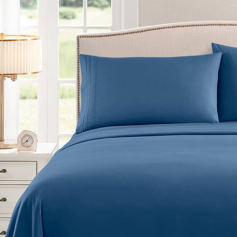 Soft Microfiber 5-piece Split King Bed Sheet Set