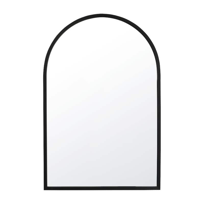 Wall Mount Arched Mirror with Slim Metal Frame