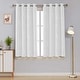 preview thumbnail 66 of 106, Deconovo Silver Line 52 Width Curtain Panel Pair (2 Panel) W52" x L45" - Greyish White