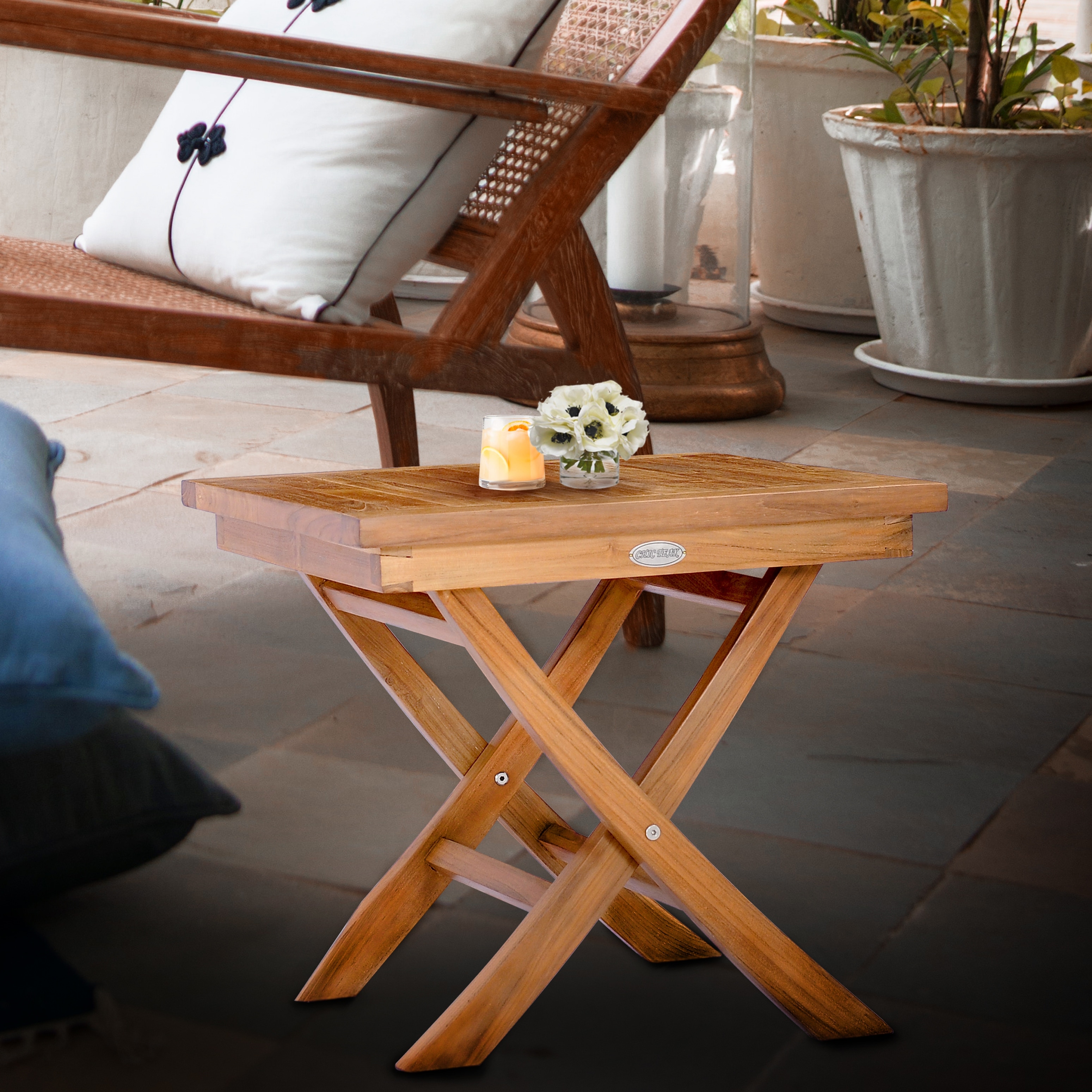 Teak outdoor hotsell folding table