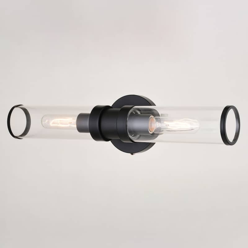 Bellevue 2 Light 19" Wide Bathroom Vanity Light with Clear Glass