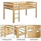 preview thumbnail 6 of 5, Walnut Twin Low Loft Bed with Ladder & Fence