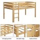 preview thumbnail 6 of 5, Walnut Twin Size Wood Low Loft Bed with Ladder and Fence
