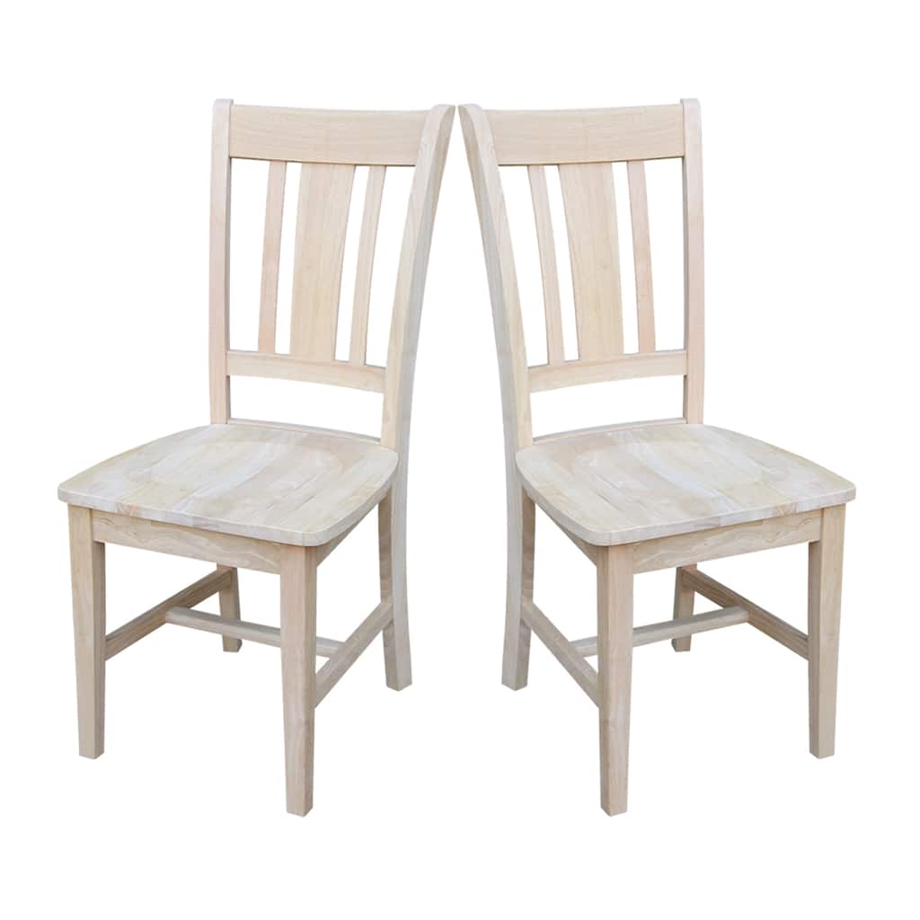 International Concepts Solid Wood San Remo Splatback Chairs - Set of 2