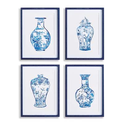 Ornamental Urns In Blue