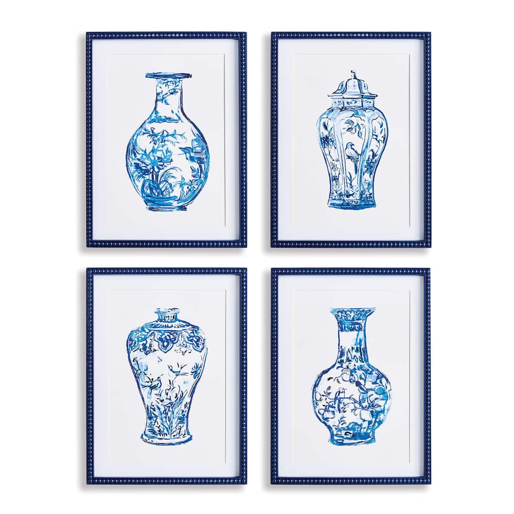 Ornamental Urns In Blue