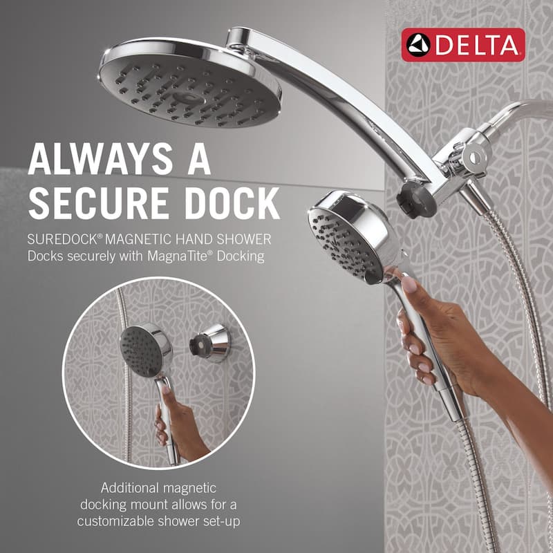 Delta 75648 PivotPro 1.75 GPM 3-in-1 Shower Head and 6 Setting Hand - Chrome