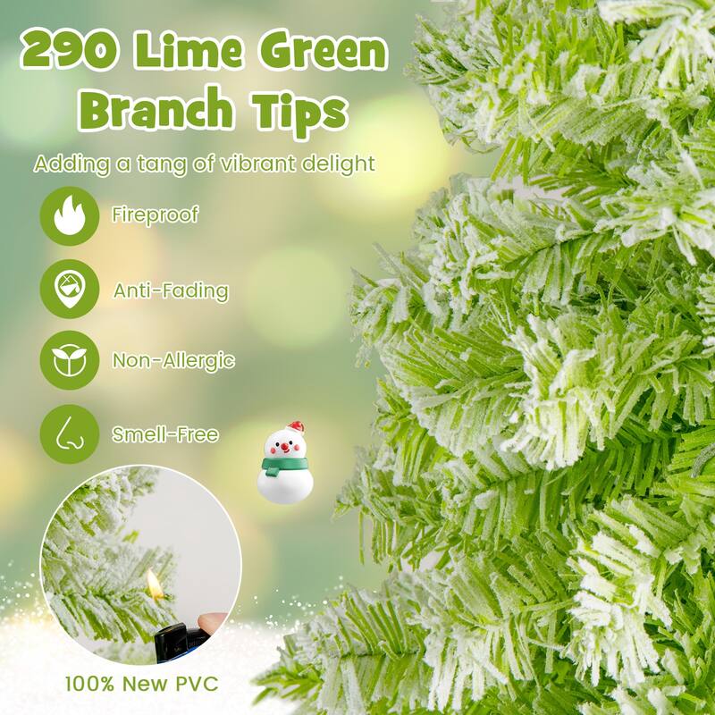 Costway 5/6/7 FT Bendable Christmas Tree with Bendable Top, 290 Branch - See Details