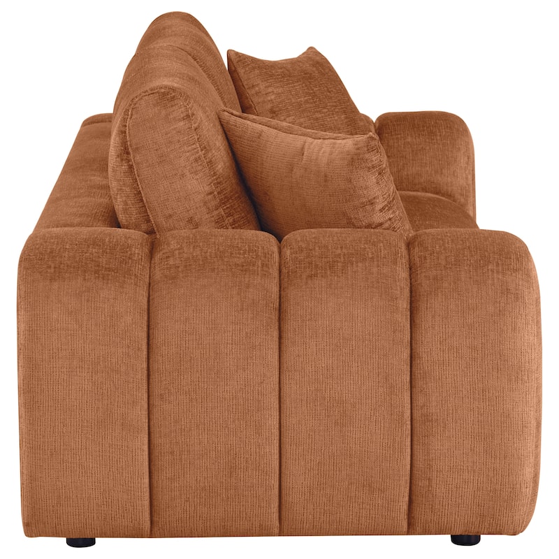 Burnett Chenille Upholstered Wide Arm Sofa