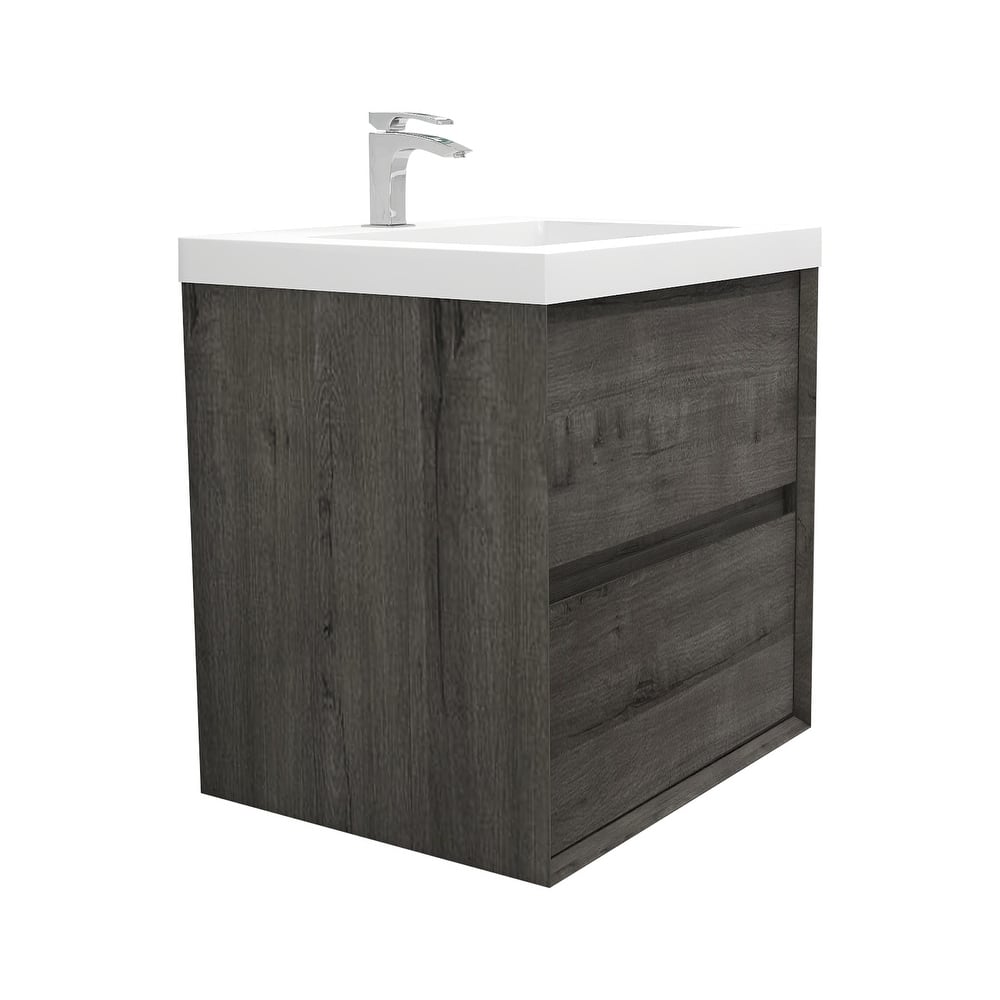 Selina 24" Wall Mounted Vanity with Single Sink - 24