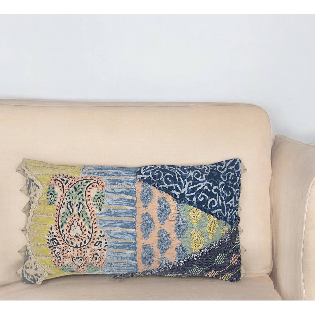 HomeRoots 14" X 26" Cotton Throw Pillow