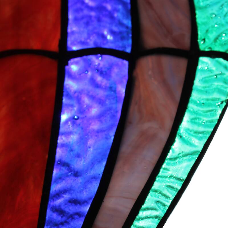 River of Goods Hot Air Balloon River of Goods Multicolored Stained Glass Window Panel - 7.5" x 0.25" x 11"