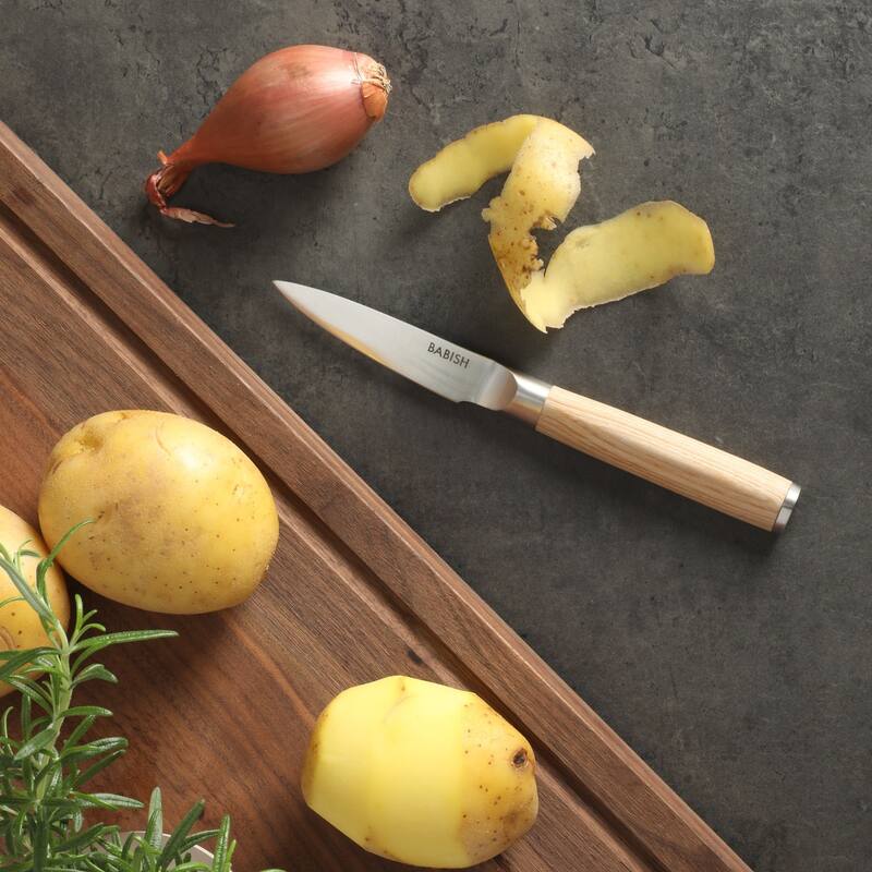 Babish 1.4116 German 3.5-inch Stainless Steel Paring Knife-Kitchen Knife for Peeling, Trimming & Prep Work,