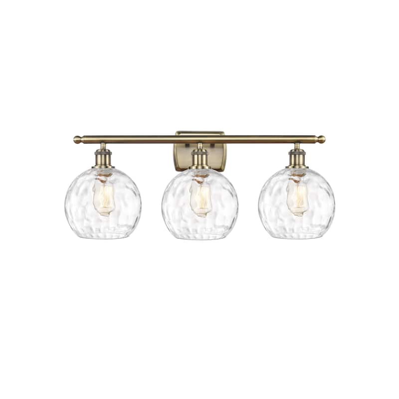 Innovations Lighting 516-3W-13-26 Athens Vanity Athens 3 Light 26" - Antique Brass / Clear Water Glass