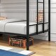 preview thumbnail 6 of 7, Twin Over Twin Size Metal Bunk Bed, Industrial Bunkbeds with 2 Built-in Ladder and Full-Length Guardrail, No Box Spring Needed