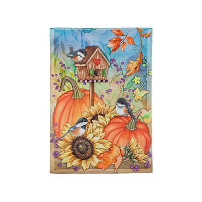 Autumn Greetings Garden Suede Flag
