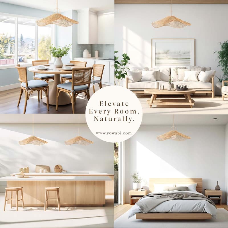 Lotus Rattan Pendant Light